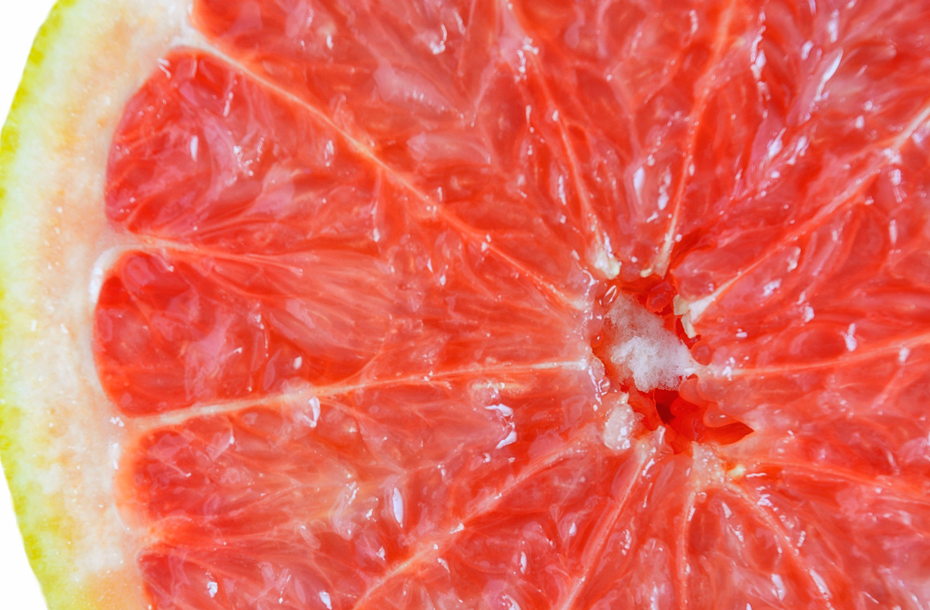 photo of a cut open grapefruit